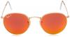 Kính mắt Ray-Ban Unisex Adult Round Metal Sunglasses in Matte Gold Red Polarised Mirror RB3447 112/4D 50