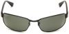 Kính mắt Ray-Ban Men's 0RB3478 002/58 Polarized Rectangle Sunglasses,Black Frame/Green Lens,63 mm