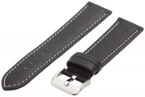 Quai đồng hồ Hadley-Roma Men's MSM906RA-220 22-mm Black Genuine Leather Watch Strap