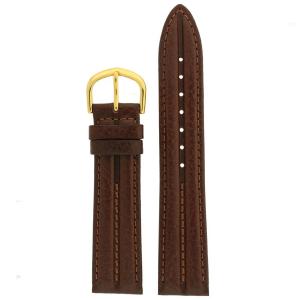 Quai đồng hồ Watch Band Genuine Leather Brown Double Padded Mens 20 millimeter Tech Swis