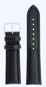 Quai đồng hồ Men's Genuine Italian Leather Watchband Chronograph Style Black 22mm Watch Band