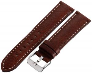 Quai đồng hồ Hadley-Roma Men's MSM906RB-220 22-mm Brown Genuine Leather Watch Strap