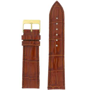 Quai đồng hồ Watch Band Brown Genuine Leather Crocodile Grain 20 millimeter Tech Swiss