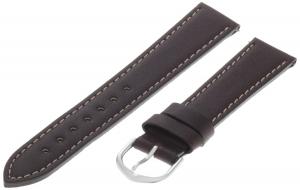 Quai đồng hồ Timex Men's Q7B858 Genuine Leather Contrast Stitch 20mm Brown Replacement Watchband