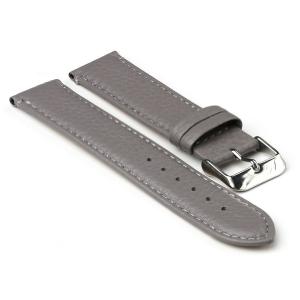 Quai đồng hồ StrapsCo Grey Textured Grain Leather Watch Strap size 22mm