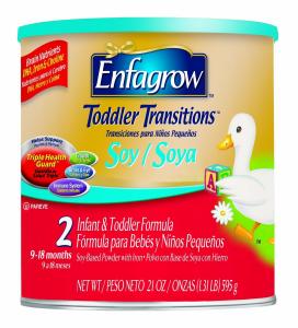 Sữa Enfagrow Toddler Transitions, Soy-Based Powder with Iron, 21 Ounce Cans (Pack of 4)