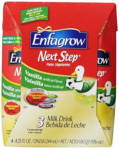 Sữa Enfagrow Next Step Ready To Drink, Vanilla Flavor, 8.25-Ounce, 4 Count, Pack of 6