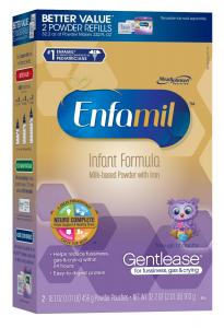 Sữa Enfamil Gentlease Infant Formula Milk-Based Powder with Iron, Refill Box, 32.2 Ounce (Packaging May Vary)