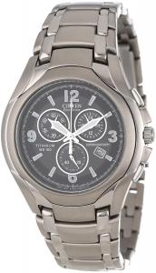 Đồng hồ Citizen Men's AT0940-50E Eco-Drive Titanium Chronograph Black Dial Watch