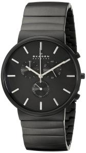 Đồng hồ Skagen Men's SKW6110 Ancher Quartz/Chronograph Stainless Steel Black Watch