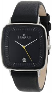 Đồng hồ Skagen Men's H04LSLB Hiro Quartz 3 Hand Date Stainless Steel Black Watch