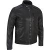 Áo khoác Black Rivet Mens Faux-Leather Moto Jacket W/ Knit Bottom