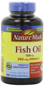 Thực phẩm dinh dưỡng Nature Made Fish Oil Omega-3, 1200mg, 100 Softgels