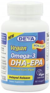 Thực phẩm dinh dưỡng Deva Nutrition Deva Vegan DHA-EPA, 90 Count