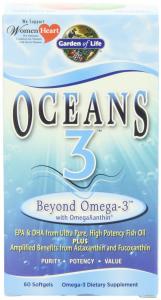 Thực phẩm dinh dưỡng Garden of Life Oceans 3 Beyond Omega 3, 60 Softgels