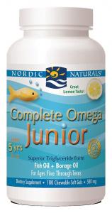 Thực phẩm dinh dưỡng Nordic Naturals Complete Omega Junior Fish oil, 180 soft gels,(Lemon Taste)