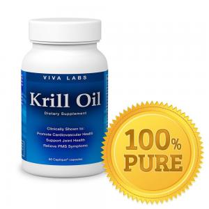 Thực phẩm dinh dưỡng Viva Labs Krill Oil (Formerly Everest Nutrition): 100% Pure Cold Pressed Antarctic Krill Oil - Highest Levels of Omega-3s in the Industry, 1250mg/serving, 60 Capliques