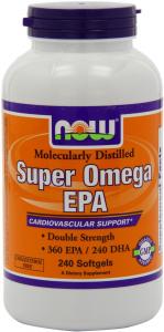 Thực phẩm dinh dưỡng NOW Foods Super Omega EPA, 360 EPA/240 DHA  Double Strength,  240 Softgels,