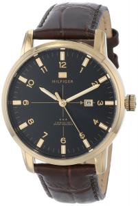 Đồng hồ Tommy Hilfiger Men's 1710329 Gold-Plated Watch with Brown Leather Strap