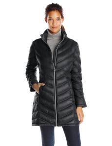 Calvin Klein Women's Chevron-Quilted Packable Down Coat