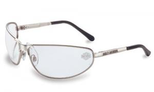Harley-Davidson HD501 Safety Glasses with Silver Matte Frame and Clear Tint Hardcoat Lens