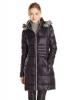 BCBGeneration Women's Mid Length Packable Down Coat with Fur Hood