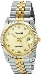 Peugeot Men's 1042TT Crystal-Accented Stainless Steel Watch