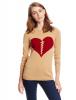 Áo len bela.nyc Women's 100% Cashmere Broken-Heart Intarsia Sweater