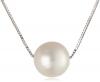 14k White Gold and Freshwater Cultured Pearl Pendant Necklace (8mm), 18"
