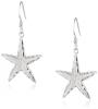 Sterling Silver Diamond Cut Starfish Dangle Earrings