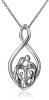 Sterling Silver Parents and Children Infinity Pendant Necklace, 18"