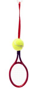 Tennis Racquet and Ball Ornament