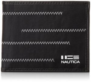 Ví Nautica Men's Fabric Passcase with Zig Zag Stitch Accent
