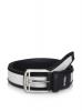 Dây lưng Nike Tour Premium Men's Golf Belt - Leather and Nylon - Black/White - 38