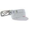 Dây lưng Nike Men's Perforated Rhinestone Swoosh Cutout Golf Leather Belt White 38