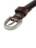 Dây lưng Diesel Black Gold Men's Battistino Narrow Leather Belt Brown EU 105 cm (42
