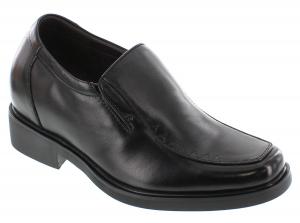 Giày CALDEN - K5580 - 3.2 Inches Taller - Super Light - Height Increasing Elevator Shoes (Black Slip On Dress Shoes)