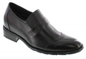 Giày CALDEN - K9G008 - 2.6 Inches Taller - Height Increasing Elevator Shoes (Black Slip On Dress Shoes)