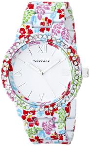 Đồng hồ Vernier Women's VNR11168P Rhinestone-Accented Watch