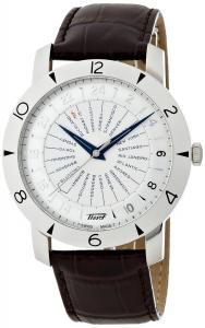 Đồng hồ Tissot Heritage Navigator Silver Dial Brown Leather Mens Watch T0786411603700