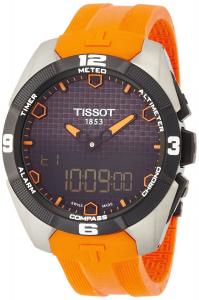 Đồng hồ Tissot T-Toch Expert Solar Black Analog Digital Dial Orange Rubber Mens Watch T0914204705101