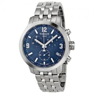 Đồng hồ Tissot PRC 200 Chronograph Blue Dial Stainless Steel Mens Watch T0554171104700