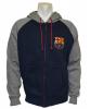Áo khoác Fc Barcelona Soccer Zip Front Fleece Hoodie Sweatshirt Jacket Blue NEW Season 2014-2015