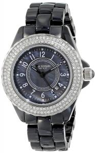 Đồng hồ Isaac Mizrahi Women's IMN45B Crystal Bezel Black Ceramic Bracelet Watch