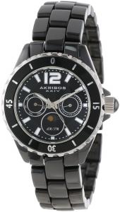 Đồng hồ Akribos XXIV Women's AK596BK Ceramic Multi-Function Quartz Bracelet Watch