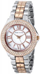 Đồng hồ Anne Klein Women's AK/1463MPRT Swarovski Crystal Accented Rose Gold-Tone and Silver-Tone Bracelet Watch