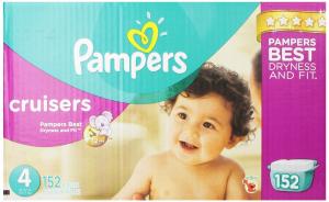Bỉm trẻ em Pampers Cruisers Diapers Size 4 Economy Pack Plus 152 Count