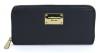 Ví Michael Kors Black Leather Continental Zip Around Wallet with Gold Hardware