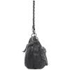 Túi xách MG Collection PARKIN Black 3D Skull Studded Fringe Beads Lambskin Leather Purse