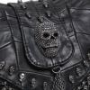 Túi xách MG Collection PARKIN Black 3D Skull Studded Fringe Beads Lambskin Leather Purse